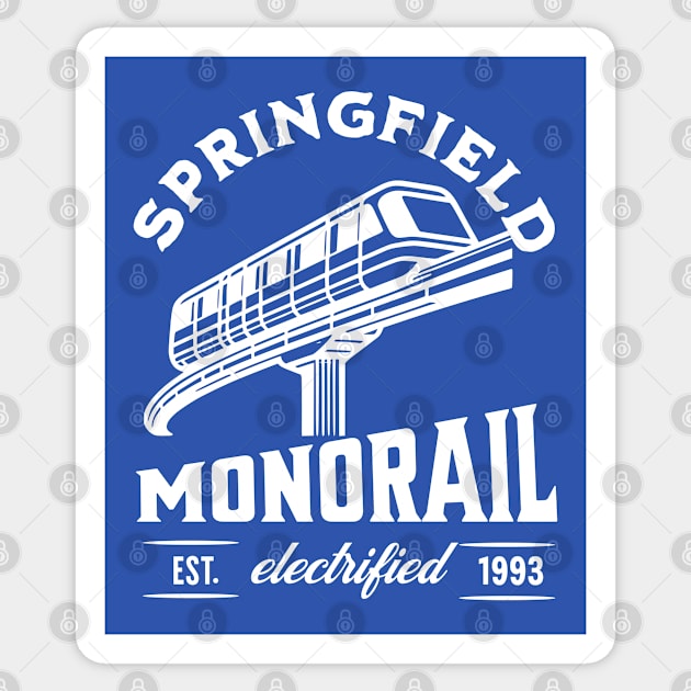 Springfield Monorail - Est. 1993 Sticker by BodinStreet